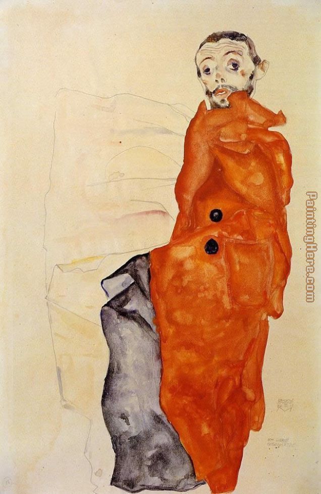 I Love Antitheses painting - Egon Schiele I Love Antitheses art painting